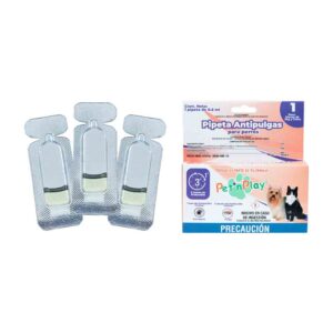 3 Pack Pipeta Antipulgas y Garrapatas para Gatos y Perros con Peso Menor a 2Kg