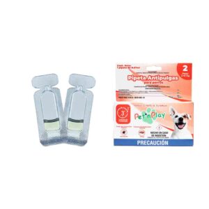 2 Pack Pipeta Antipulgas y Garrapatas  Para Perros de 2 a 10Kg